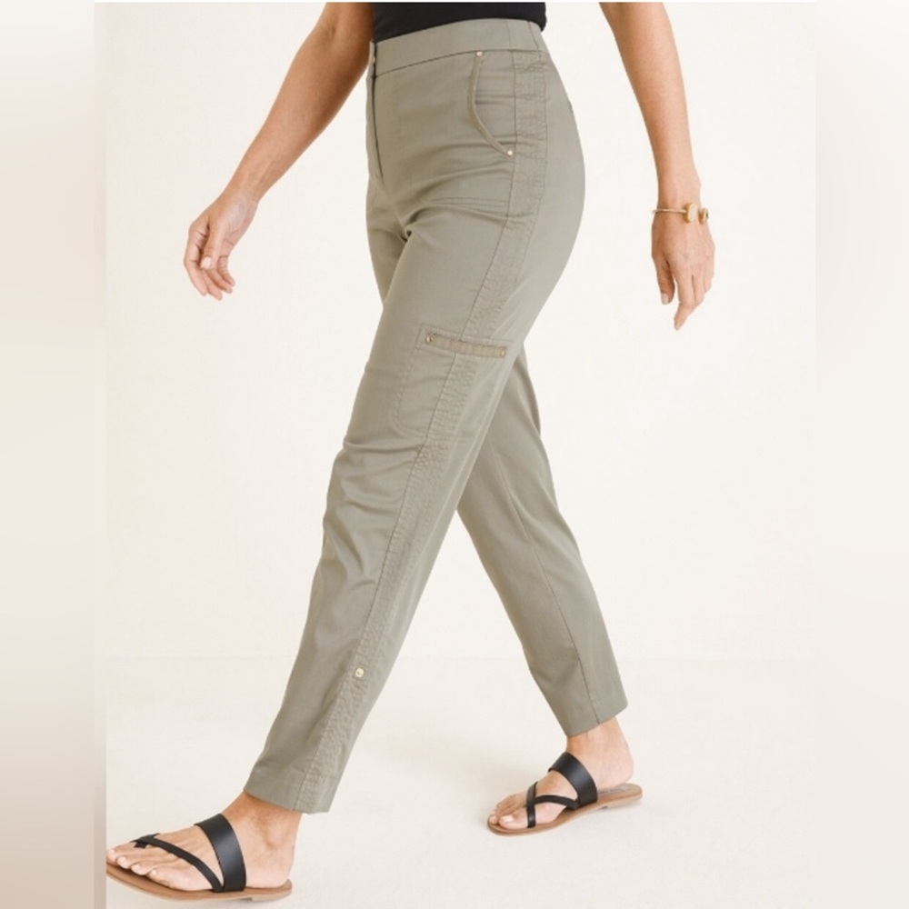 Chico's Secret Stretch Luxe Utility Convertible Crop To Ankle Pants - Womens 0